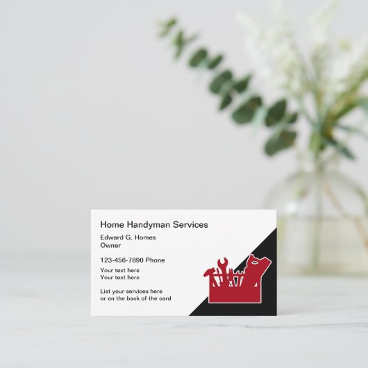 Home Handyman Modern Visitekaartje (Staand voorkant)
