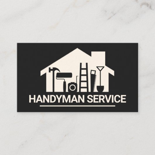 Home Handyman Tools Silhouette Visitekaartje (Voorkant)