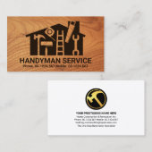 Home Handyman Tools Wood Grain Carpenter Visitekaartje (Voorkant / Achterkant)