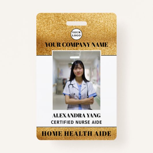 Home Health Aid Logo Foto Badge (Voorkant)
