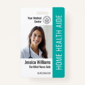 Home Health Aide Certified Nurse Aide Photo ID Bad Badge (Voorkant)