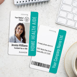 Home Health Aide Certified Nurse Aide Photo ID Bad Badge