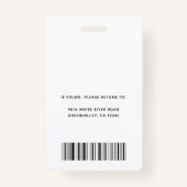 Home Health Aide Certified Nurse Aide Photo ID Bad Badge (Achterkant)