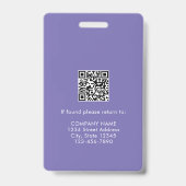 Home Health Aide Certified Nurse Aide Photo ID Badge (Achterkant)