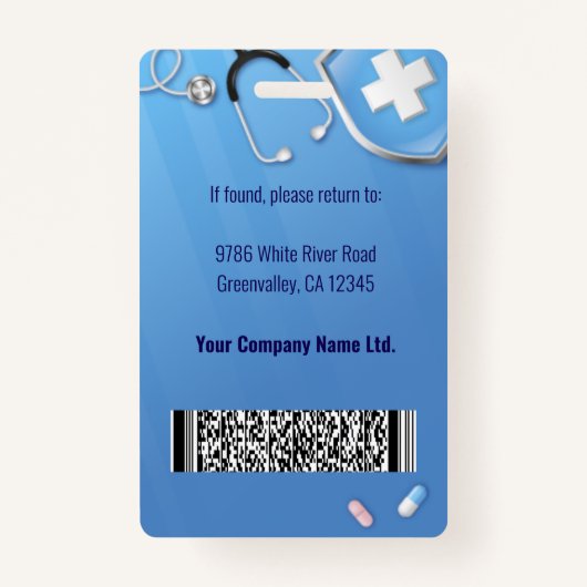 Home Health Aide Certified Nurse Aide Photo ID Badge (Achterkant)