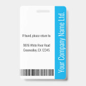 Home Health Aide Certified Nurse Aide Photo ID Badge (Back)