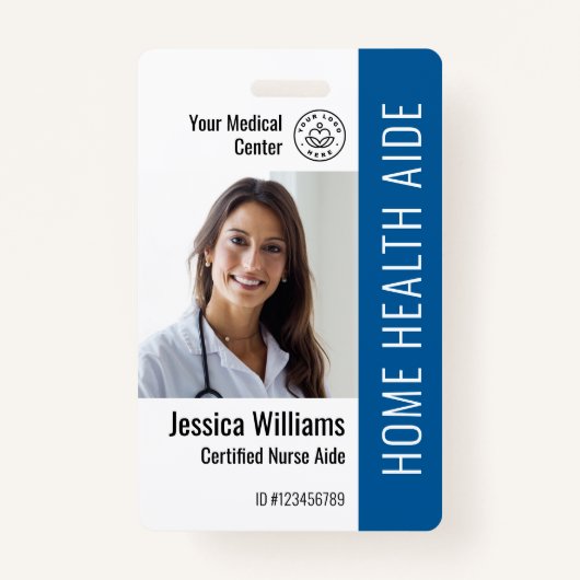 Home Health Aide Certified Nurse Aide Photo ID Badge (Voorkant)