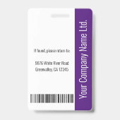 Home Health Aide Certified Nurse Aide Photo ID Badge (Back)