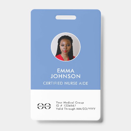 Home Health Aide Certified Nurse Aide Photo ID Badge (Voorkant)