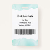 Home Health Aide Certified Nurse Aide Photo ID Badge (Achterkant)