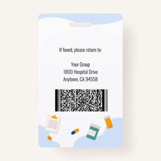 Home Health Aide / Certified Nurse Aide Photo ID Badge (Achterkant)