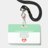 Home Health Aide  | ID Medische foto Badge (Achterkant met lanyard)