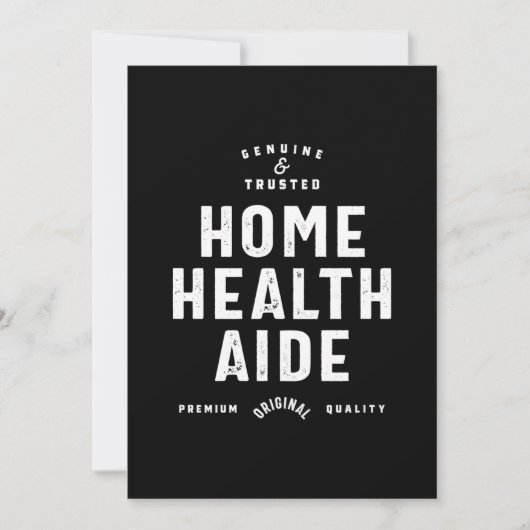 Home Health Aide Job Title Cadeau Bedankkaart (Voorkant)