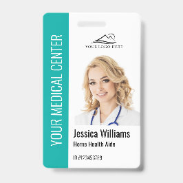 Home Health Aide Medical Foto ID Blauwgroen Badge