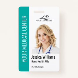 Home Health Aide Medical Foto ID Blauwgroen Badge