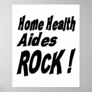 Home Health Aides Rock! Poster afdrukken