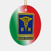 Home Health Care Worker Shield Custom Keramisch Ornament (Rechts)