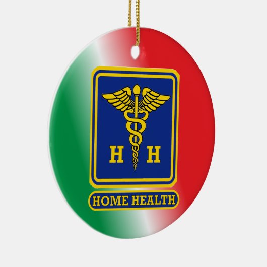 Home Health Care Worker Shield Custom Keramisch Ornament (Rechts)