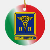 Home Health Care Worker Shield Custom Keramisch Ornament (Voorkant)