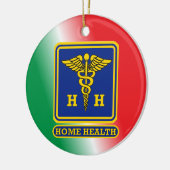 Home Health Care Worker Shield Custom Keramisch Ornament (Links)