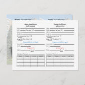 Home Health ID Info Cards Briefkaart (Voorkant / Achterkant)