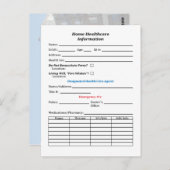 Home Health Info Card met Afbeelding Briefkaart (Voorkant / Achterkant)