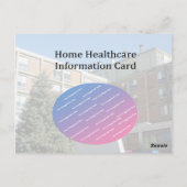 Home Health Info Card met Afbeelding Briefkaart (Achterkant)