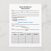 Home Health Info Card met Afbeelding Briefkaart (Voorkant)