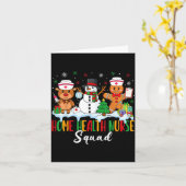 Home Health Nurse Squad Reindeer Gingerbread Chris Kaart (Gele Bloem)