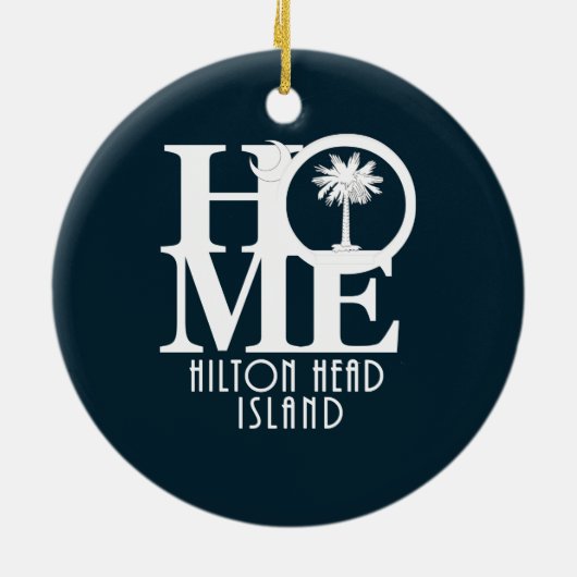HOME Hilton Head Island Keramisch Ornament (Achterkant)