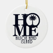 HOME Hilton Head Island Stone Onderzetter Keramisch Ornament (Voorkant)