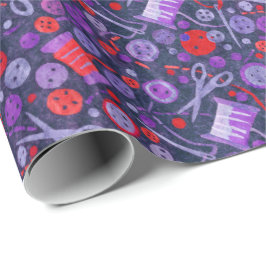 Home Hobby Naaipapier Collage Pattern Blue Red Cadeaupapier