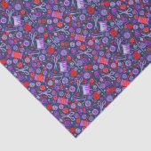 Home Hobby Naaipapier Collage Pattern Blue Red Tissuepapier (Detail)