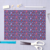 Home Hobby Naaipapier Collage Pattern Blue Red Tissuepapier (Craft)