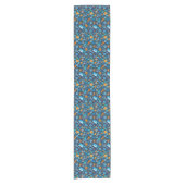 Home Hobby Seft Craft Paper Collage Pattern Blue Korte Tafelloper (Voorkant)