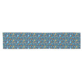 Home Hobby Seft Craft Paper Collage Pattern Blue Korte Tafelloper (Horizontaal)