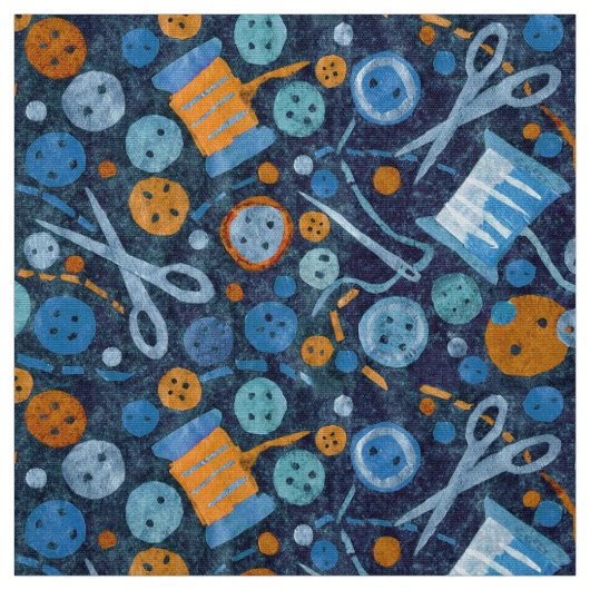 Home Hobby Seft Craft Paper Collage Pattern Blue Stof (Swatch)