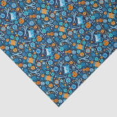 Home Hobby Seft Craft Paper Collage Pattern Blue Tissuepapier (Detail)