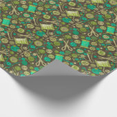 Home Hobby Seing DIY Paper Collage Patroon Green Cadeaupapier (Hoek)