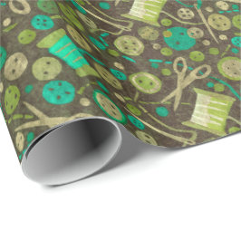 Home Hobby Seing DIY Paper Collage Patroon Green Cadeaupapier