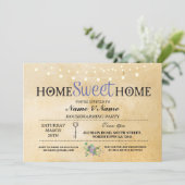 Home Home Housewarming Party Key Uitnodigen Kaart (Staand voorkant)