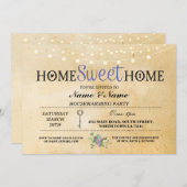 Home Home Housewarming Party Key Uitnodigen Kaart (Voorkant / Achterkant)