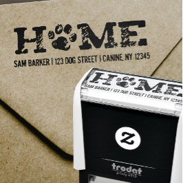 HOME Hondenliefhebber's - Paw Print - Retouradres Zelfinktende Stempel