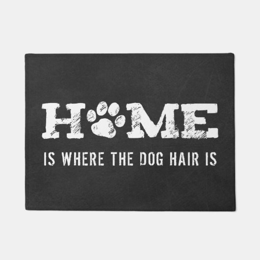 HOME-hondpauw afdrukken | Thuis is de plaats waar Deurmat (Voorkant)