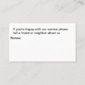 Home Horlogediensten Visitekaartje Design (Achterkant)