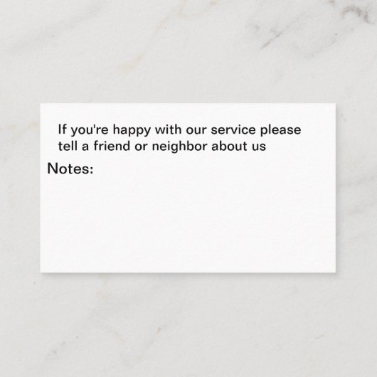 Home Horlogediensten Visitekaartje Design (Achterkant)