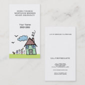 Home House Finance Sjabloon Visitekaartje (Voorkant / Achterkant)