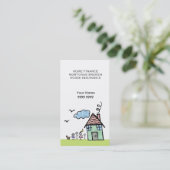 Home House Finance Sjabloon Visitekaartje (Staand voorkant)