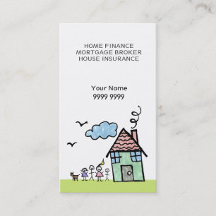 Home House Finance Sjabloon Visitekaartje
