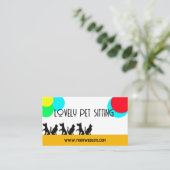 Home Huisdier Zitten Mooie Happy Cat & House Plant Visitekaartje (Staand voorkant)